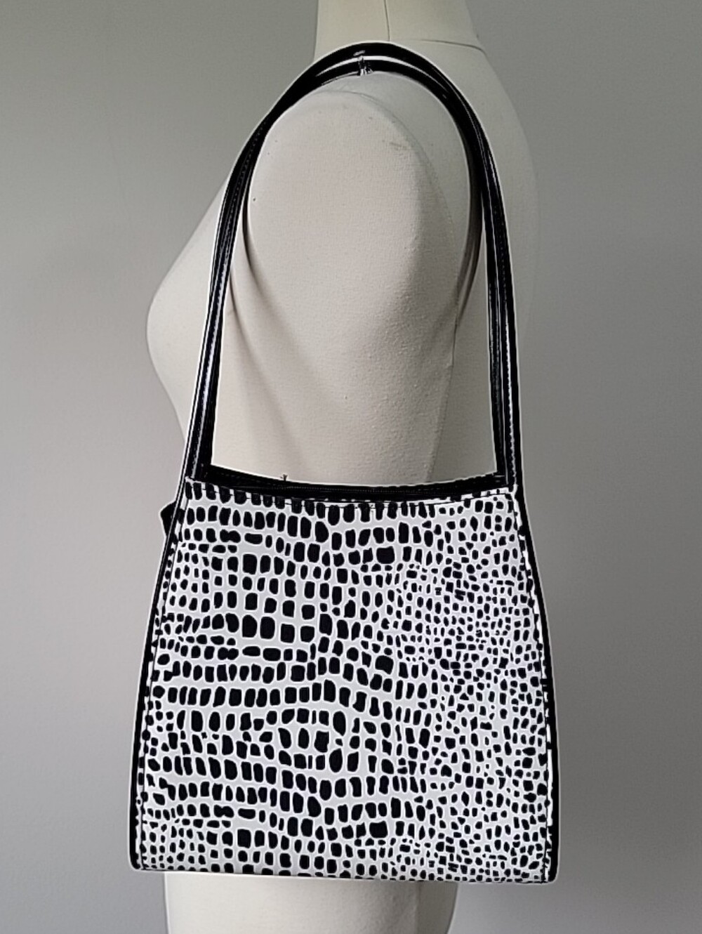 Vintage Kate Spade Lizard Failee Collection Animal Print Nylon Leather - Picture 2 of 9
